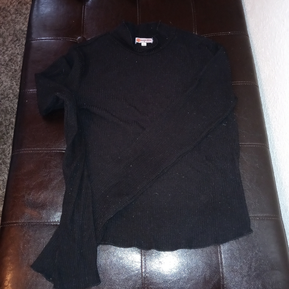 fitted long sleeve crop top